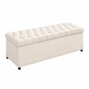 Ver imagem 1 de Puff Baú 160cm Hermione Boucle Off White - Sallar Home