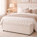 Ver imagem 2 de Puff Baú 160cm Hermione Boucle Off White - Sallar Home