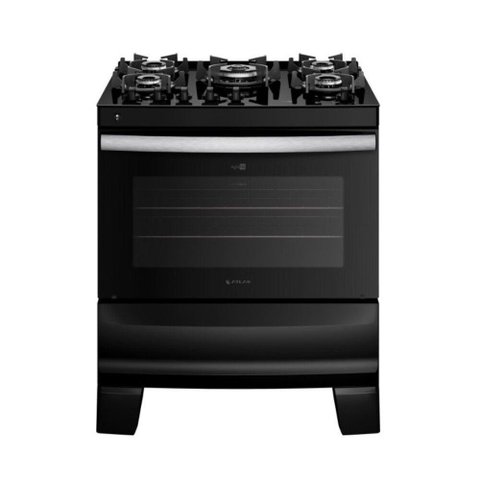 Fogão de Piso 5 Bocas Agile Up Glass com Mesa de Vidro 300001665 Atlas Preto Bivolt