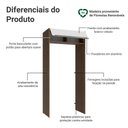 Ver imagem 3 de Porta-geladeira 103 Cm 1 Porta Basculante Rustic/branco Veludo Lux Madesa