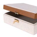 Ver imagem 3 de Caixa Decorativa em Mdf com Revestimento em Linho 28cm 23066 Mart