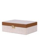 Ver imagem 2 de Caixa Decorativa em Mdf com Revestimento em Linho 28cm 23066 Mart