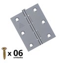 Ver imagem 4 de Fechadura para Porta Interna Aço Inox Polido Cromado + Dobradiças Aço Zincado 3.1/2"