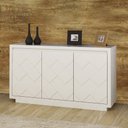 Ver imagem 4 de Buffet Xadrez 3 portas 136cm - Laca - Off White