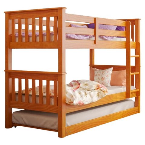 Beliche Madeira Maciça com Cama Auxiliar 730x715la Mel Acetinado Marjori