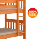 Ver imagem 6 de Beliche Madeira Maciça com Cama Auxiliar 730x715la Mel Acetinado Marjori