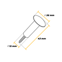 Ver imagem 3 de Cabide Espelho Rose 40mm 3 Unidades