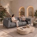 Ver mais imagens de Sofá Living 3 Lugares com Almofadas 230cm Siena
