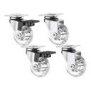 Ver imagem 1 de Kit de 4 Rodízio Giratórios 35mm em Gel 2 com Trava e 2 Sem Trava