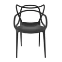 Ver imagem 3 de Cadeira Polipropileno Allegra Masters Preta La Mobilia: Design para Sala de Jantar e Varanda