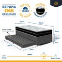Ver imagem 3 de Cama Box Baú com Colchão de Espuma D45 Pillow In Anjos Ortoconfort + Auxiliar Unique Solteiro 88cm