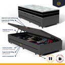 Ver imagem 5 de Cama Box Baú com Colchão de Espuma D45 Pillow In Anjos Ortoconfort + Auxiliar Unique Solteiro 88cm
