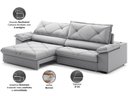 Ver imagem 3 de Sofá com Carregador Usb e Molas no Assento Retrátil Reclinável Maestro 2,90m Linho Soft- Netsofas