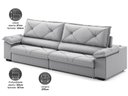 Ver imagem 5 de Sofá com Carregador Usb e Molas no Assento Retrátil Reclinável Maestro 2,90m Linho Soft- Netsofas