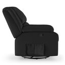 Ver imagem 4 de Poltrona do Papai Reclinável Pietra Glider Giratória Massagem Fh9 Pu Preto - Mpozenato