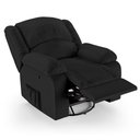 Ver imagem 1 de Poltrona do Papai Reclinável Pietra Glider Giratória Massagem Fh9 Pu Preto - Mpozenato