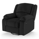 Ver imagem 3 de Poltrona do Papai Reclinável Pietra Glider Giratória Massagem Fh9 Pu Preto - Mpozenato
