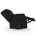 Ver imagem 2 de Poltrona do Papai Reclinável Pietra Glider Giratória Massagem Fh9 Pu Preto - Mpozenato