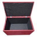 Ver imagem 2 de Puff Baú Banqueta Retangular Organizar e Decorar Suede 60cm Vermelho