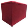 Puff Baú Banqueta Retangular Organizar e Decorar Suede 60cm Vermelho - 4