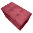Ver imagem 5 de Puff Baú Banqueta Retangular Organizar e Decorar Suede 60cm Vermelho