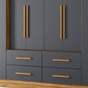 Ver imagem 5 de Guarda Roupa Casal San Lorenzo 8 Portas Freijó Cinza Moval