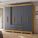 Ver imagem 6 de Guarda Roupa Casal San Lorenzo 8 Portas Freijó Cinza Moval