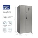 Ver imagem 3 de Geladeira Side By Side Frost Free 564 Litros Hq Inverter Airflow Cooling Inox Hq-564SBSFFS