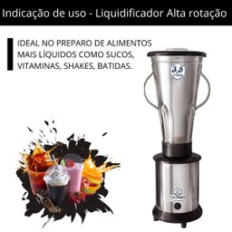 Liquidificador Industrial 3,5l Alta Rotação Inox 22000rpm Jl Colombo:220v - 6