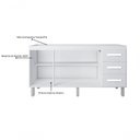 Ver imagem 2 de Kit Balcão para Pia 150 Cm Diana + Balcão para Cooktop 4 Bocas Jade - Branco