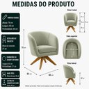 Ver imagem 4 de Poltrona Afrodite Base Giratória Madeira Eucalipto