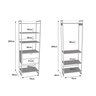 Dois Modulo para Closet Industrial Ferro Preto Tampo Amêndoa - 3