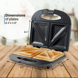 Elite Gourmet Sanduicheira e Panini Maker 2 Fatias Antiaderente (preto) - 6