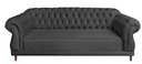 Ver imagem 1 de Sofá Chesterfield Elisabeth Suede Cinza Chumbo