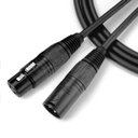 Ver imagem 2 de Cabo para Microfone 0,20 Mm Conector Xlr Macho/ Xlr Femea Ninja 10ft 3,05 Metros Preto