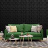 KIT 8 Placas 3D PVC Preto Decoração Revestimento PREMIUM de Parede e Teto (2m²) - FLOR DE LIZ - 3