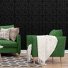 KIT 8 Placas 3D PVC Preto Decoração Revestimento PREMIUM de Parede e Teto (2m²) - FLOR DE LIZ - 4