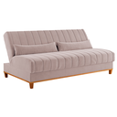 Ver imagem 3 de Sofa Cama Veneza 1,80 Reclinável 3 Lugares Veludo Rosa - Casa Giulia