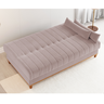 Sofa Cama Veneza 1,80 Reclinável 3 Lugares Veludo Rosa - Casa Giulia - 2