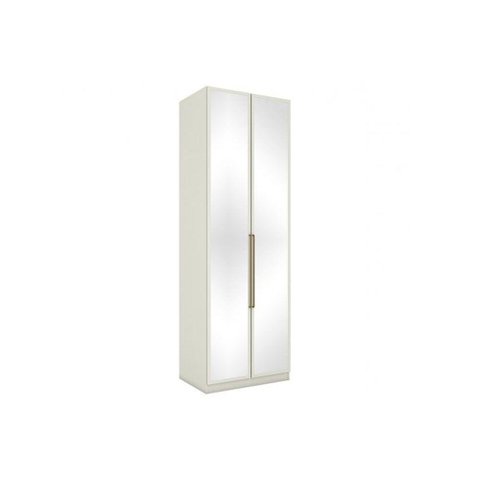 Módulo de Quarto Solteiro Guarda Roupa Mc09 Seletto C/ 2 Portas C/ Espelho Areia - Henn