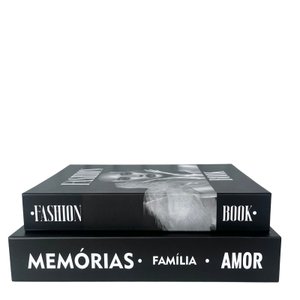 Decoração 2 Livros Caixa Enfeite de Mesa que Abre a Tampa