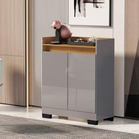 Buffet Real 02 Pts Cinza / Mel