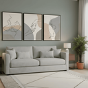 Ver imagem 5 de Kit 3 Quadros Casal Linhas Curvas Moldura:preta