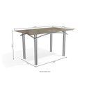 Ver imagem 2 de Mesa Elba Kappesberg Cromada com Tampo de Vidro Bronze 140cm