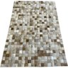 Tapete de couro bege 1,00x1,50 sem borda peça 5x5cm - 1