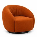 Ver imagem 5 de Kit 2 Poltrona Giratória 360° Orgânica Bouclé Sala Nuvem:Bouclê/Terra Cota