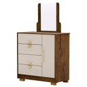 Ver imagem 1 de Cômoda para Quarto 93cm com Espelho Nara Imbuia/fendi V02 - Mpozenato
