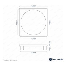 Kit Ralo Click e Porta Grelha 15x15 Preto - 8