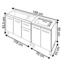 Ver imagem 4 de Balcao Pia 120cm e Cooktop 4 Bocas Savana Preto Mobbs