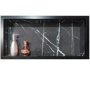 Ver imagem 1 de Nicho de Porcelanato Preto Rajado Branco Polido 60x32cm